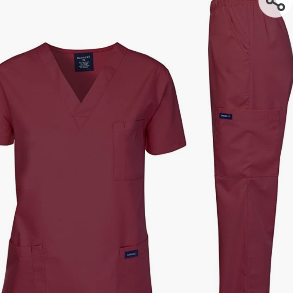 NWT Dagacci Maroon Scrubs